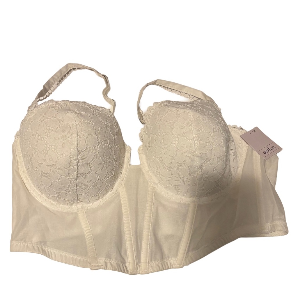 Women’s Auden Woven Cotten Lingerie Corset in White Sz XXL NWT
